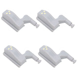 10 Sets Hinge LED Light High Brightness ABS Cabinet Hinge Light with 3 LED Lamp Beads Hinge Lights for Wardrobe CabinetWhite Light - Rear View