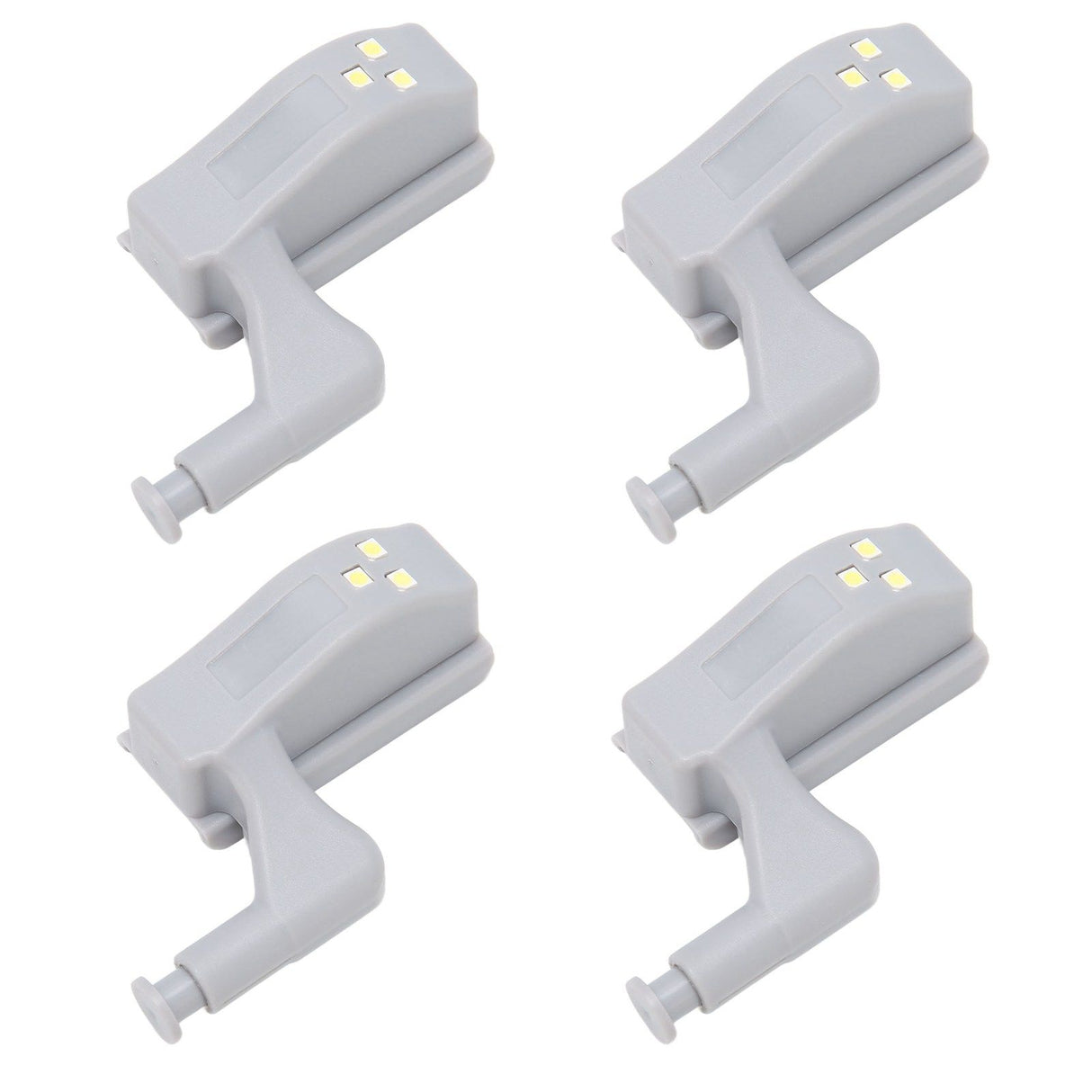 10 Sets Hinge LED Light High Brightness ABS Cabinet Hinge Light with 3 LED Lamp Beads Hinge Lights for Wardrobe CabinetWhite Light