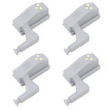 10 Sets Hinge LED Light High Brightness ABS Cabinet Hinge Light with 3 LED Lamp Beads Hinge Lights for Wardrobe CabinetWhite Light