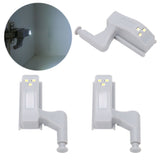10 Sets Hinge LED Light High Brightness ABS Cabinet Hinge Light with 3 LED Lamp Beads Hinge Lights for Wardrobe CabinetWhite Light