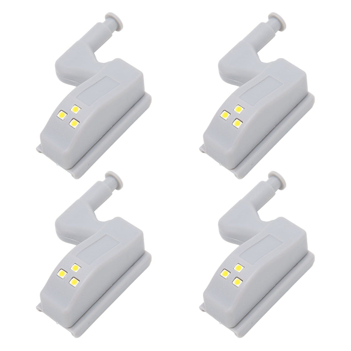 10 Sets Hinge LED Light High Brightness ABS Cabinet Hinge Light with 3 LED Lamp Beads Hinge Lights for Wardrobe CabinetWarm Light