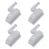 10 Sets Hinge LED Light High Brightness ABS Cabinet Hinge Light with 3 LED Lamp Beads Hinge Lights for Wardrobe CabinetWarm Light - Front View