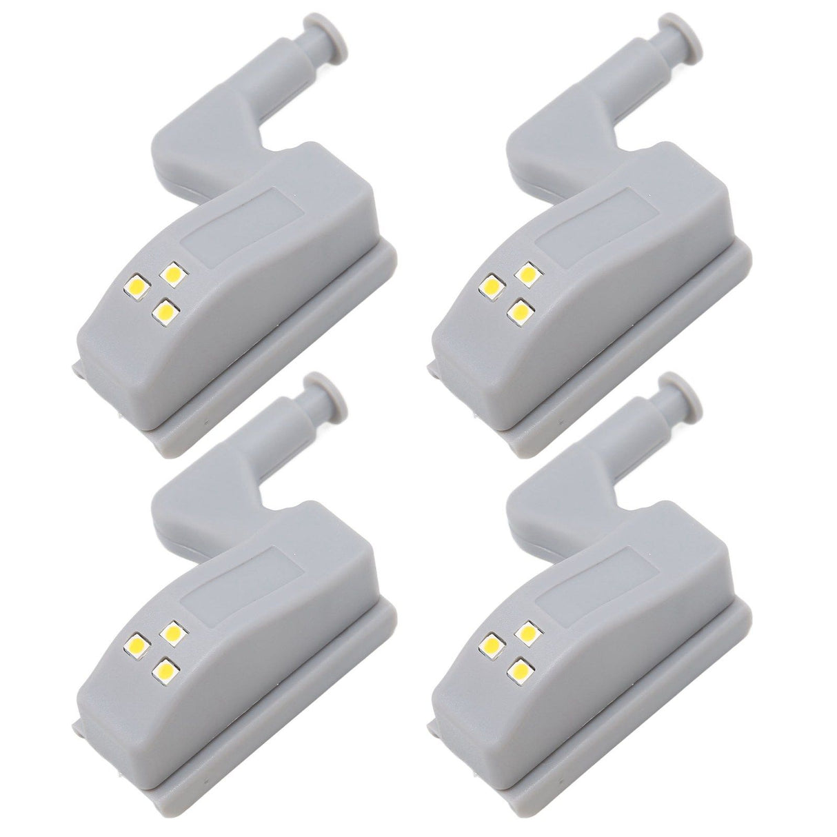 10 Sets Hinge LED Light High Brightness ABS Cabinet Hinge Light with 3 LED Lamp Beads Hinge Lights for Wardrobe CabinetWarm Light