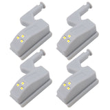 10 Sets Hinge LED Light High Brightness ABS Cabinet Hinge Light with 3 LED Lamp Beads Hinge Lights for Wardrobe CabinetWarm Light