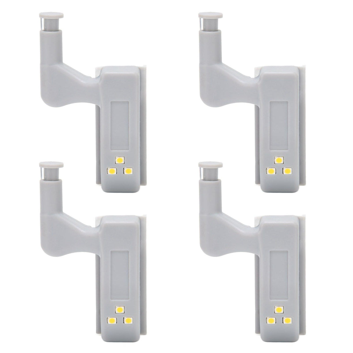 10 Sets Hinge LED Light High Brightness ABS Cabinet Hinge Light with 3 LED Lamp Beads Hinge Lights for Wardrobe CabinetWarm Light