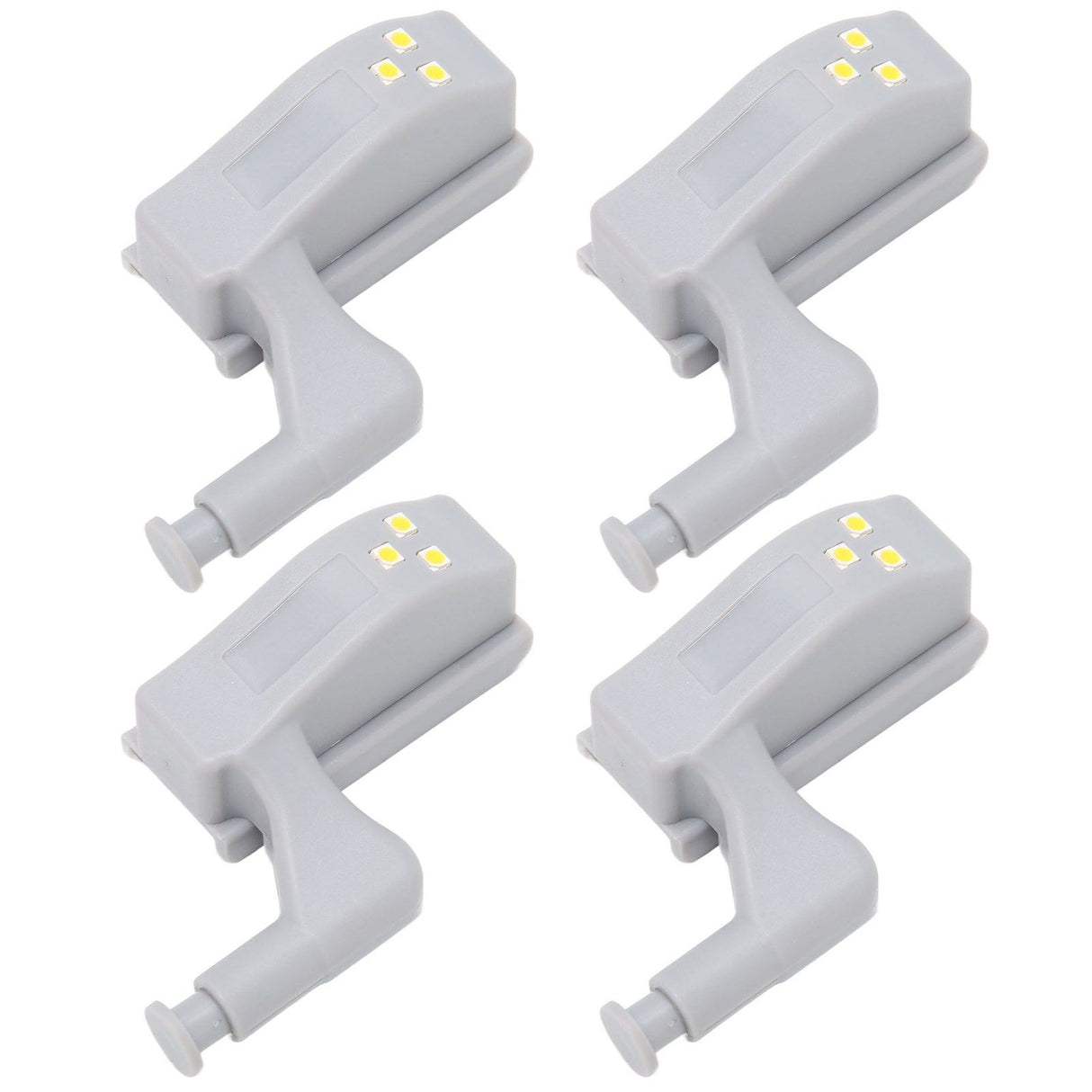 10 Sets Hinge LED Light High Brightness ABS Cabinet Hinge Light with 3 LED Lamp Beads Hinge Lights for Wardrobe CabinetWarm Light