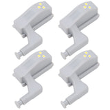 10 Sets Hinge LED Light High Brightness ABS Cabinet Hinge Light with 3 LED Lamp Beads Hinge Lights for Wardrobe CabinetWarm Light