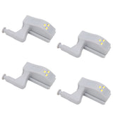 10 Sets Hinge LED Light High Brightness ABS Cabinet Hinge Light with 3 LED Lamp Beads Hinge Lights for Wardrobe CabinetWarm Light