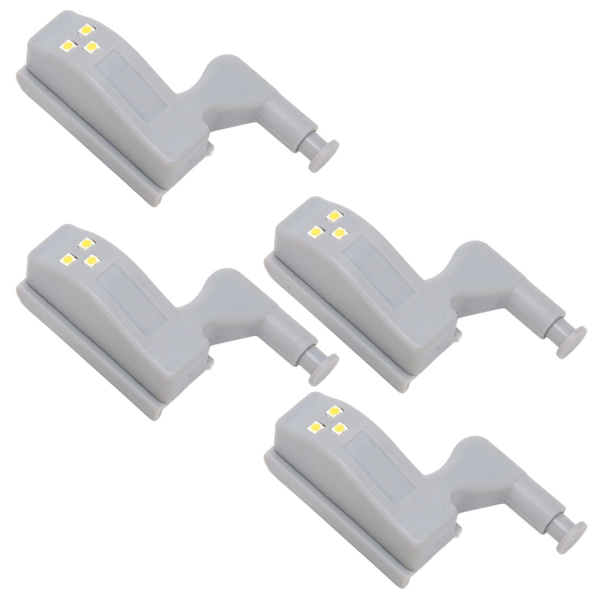 10 Sets Hinge LED Light High Brightness ABS Cabinet Hinge Light with 3 LED Lamp Beads Hinge Lights for Wardrobe CabinetWarm Light