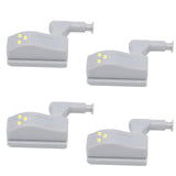 10 Sets Hinge LED Light High Brightness ABS Cabinet Hinge Light with 3 LED Lamp Beads Hinge Lights for Wardrobe CabinetWarm Light - Low Angle