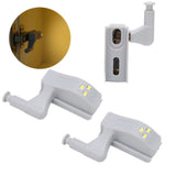 10 Sets Hinge LED Light High Brightness ABS Cabinet Hinge Light with 3 LED Lamp Beads Hinge Lights for Wardrobe CabinetWarm Light - Extra Image