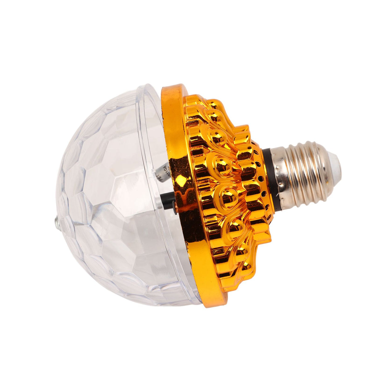 LED Full Color Rotating Lamp RGB LED Color Changing Light Bulb for Party Homes BirthdaysGolden Bulb (6 Colors)