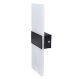 LED Wall Lamp 6W Acrylic Wall Light 360° Luminous High Brightness Preservative Up Down Lights for Bedroom Canteen 90‑265VBlack - Top-Down View