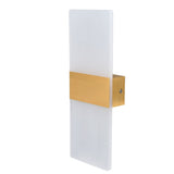 LED Wall Lamp 6W Acrylic Wall Light 360° Luminous High Brightness Preservative Up Down Lights for Bedroom Canteen 90‑265VGold