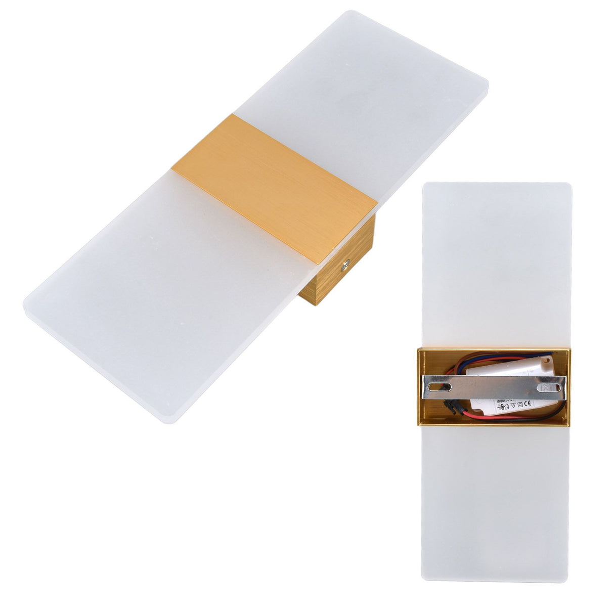 LED Wall Lamp 6W Acrylic Wall Light 360° Luminous High Brightness Preservative Up Down Lights for Bedroom Canteen 90‑265VGold