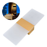 LED Wall Lamp 6W Acrylic Wall Light 360° Luminous High Brightness Preservative Up Down Lights for Bedroom Canteen 90‑265VGold