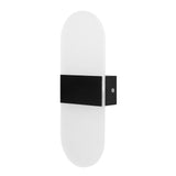 LED Wall Light Acrylic 360° Up Down 6W Warm Modern Wall Lamp for Hallway Bedroom Restaurant 90‑265V Black - Side View