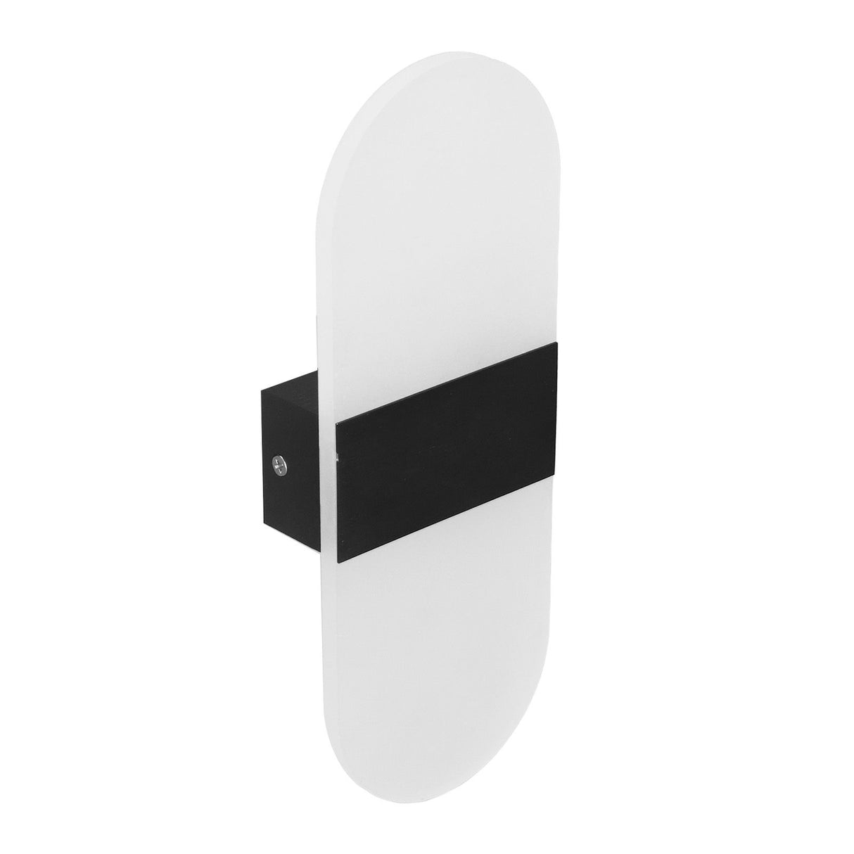 LED Wall Light Acrylic 360° Up Down 6W Warm Modern Wall Lamp for Hallway Bedroom Restaurant 90‑265V Black