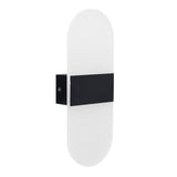 LED Wall Light Acrylic 360° Up Down 6W Warm Modern Wall Lamp for Hallway Bedroom Restaurant 90‑265V Black