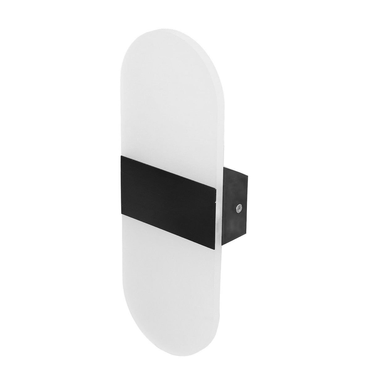 LED Wall Light Acrylic 360° Up Down 6W Warm Modern Wall Lamp for Hallway Bedroom Restaurant 90‑265V Black