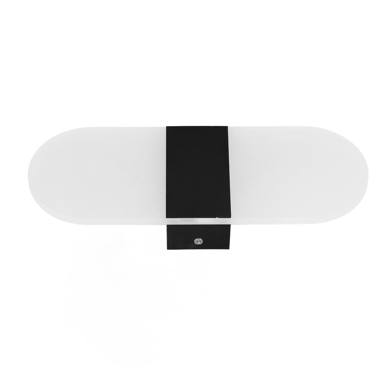 LED Wall Light Acrylic 360° Up Down 6W Warm Modern Wall Lamp for Hallway Bedroom Restaurant 90‑265V Black