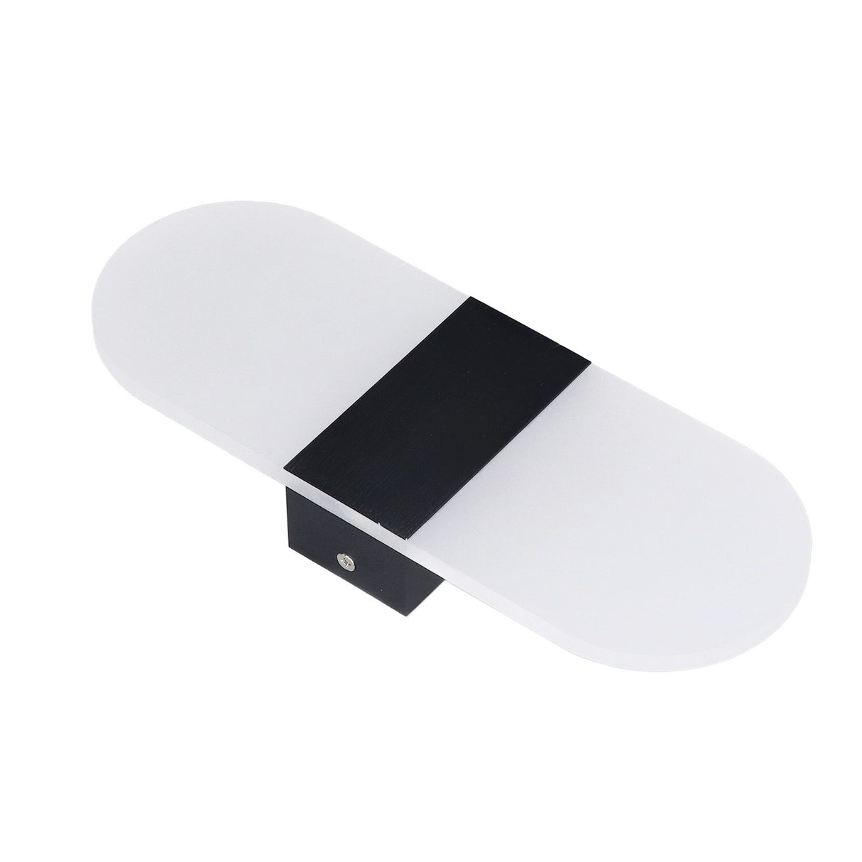 LED Wall Light Acrylic 360° Up Down 6W Warm Modern Wall Lamp for Hallway Bedroom Restaurant 90‑265V Black
