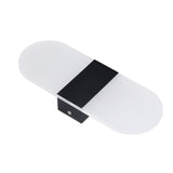 LED Wall Light Acrylic 360° Up Down 6W Warm Modern Wall Lamp for Hallway Bedroom Restaurant 90‑265V Black