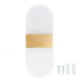 LED Wall Light Acrylic 360° Up Down 6W Warm Modern Wall Lamp for Hallway Bedroom Restaurant 90‑265V Gold