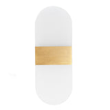 LED Wall Light Acrylic 360° Up Down 6W Warm Modern Wall Lamp for Hallway Bedroom Restaurant 90‑265V Gold - Side View