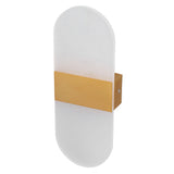 LED Wall Light Acrylic 360° Up Down 6W Warm Modern Wall Lamp for Hallway Bedroom Restaurant 90‑265V Gold - Rear View