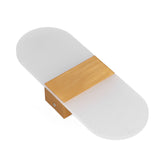 LED Wall Light Acrylic 360° Up Down 6W Warm Modern Wall Lamp for Hallway Bedroom Restaurant 90‑265V Gold - Close-Up Angle