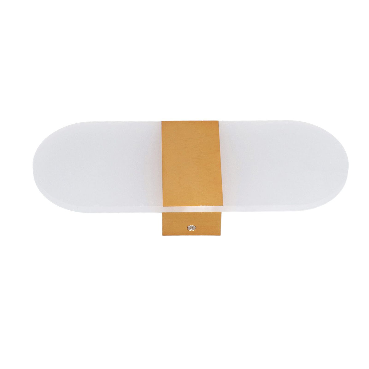 LED Wall Light Acrylic 360° Up Down 6W Warm Modern Wall Lamp for Hallway Bedroom Restaurant 90‑265V Gold