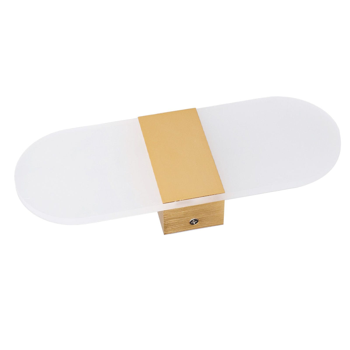 LED Wall Light Acrylic 360° Up Down 6W Warm Modern Wall Lamp for Hallway Bedroom Restaurant 90‑265V Gold