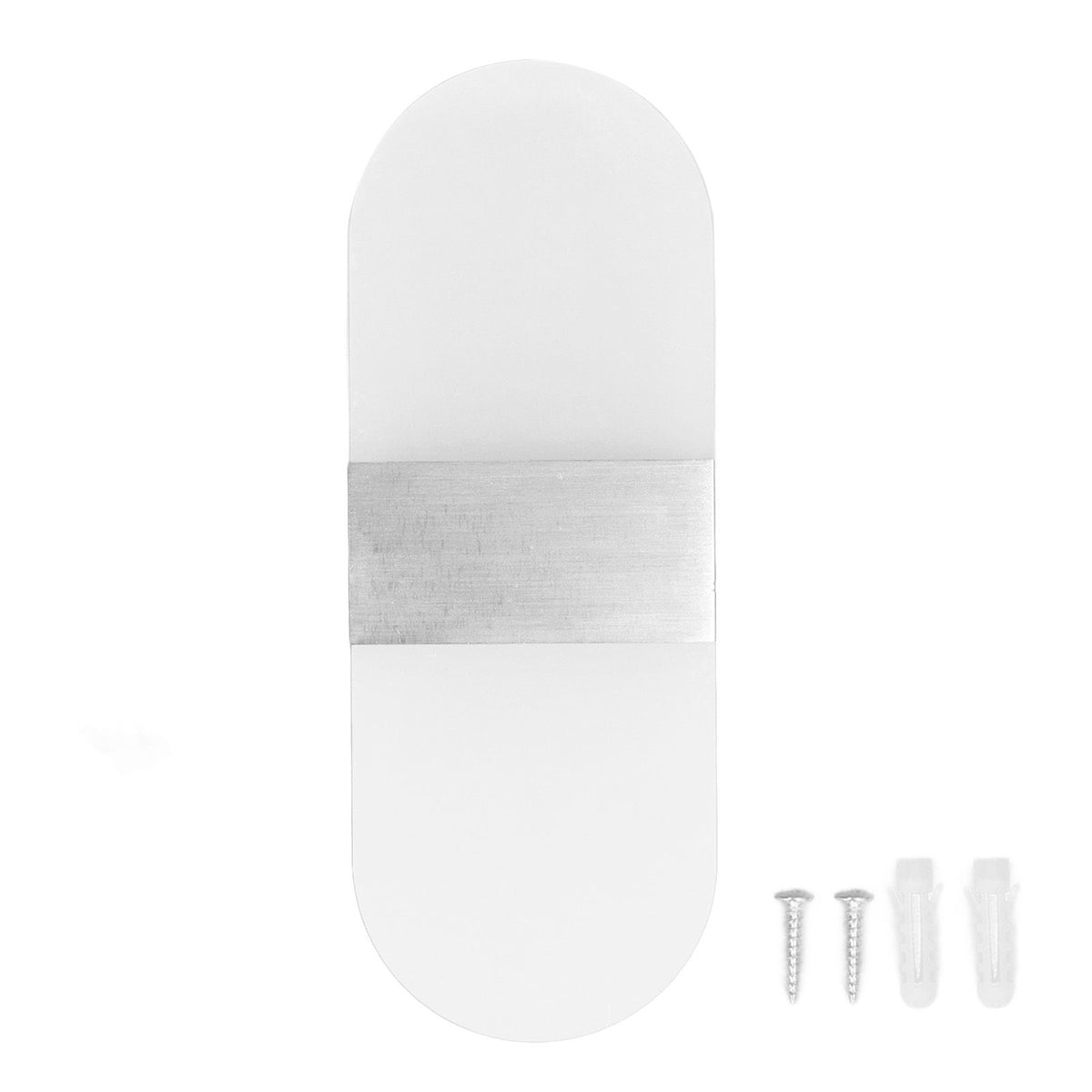 LED Wall Light Acrylic 360° Up Down 6W Warm Modern Wall Lamp for Hallway Bedroom Restaurant 90‑265V White