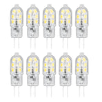 10Pcs G4 LED Bulb Brightness Dimming High Color Rendering Transparent Shell Light Bulbs for Landscape Lights DC 12V White Light