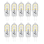 10Pcs G4 LED Bulb Brightness Dimming High Color Rendering Transparent Shell Light Bulbs for Landscape Lights DC 12V White Light