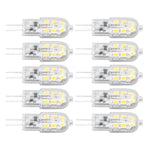 10Pcs G4 LED Bulb Brightness Dimming High Color Rendering Transparent Shell Light Bulbs for Landscape Lights DC 12V White Light