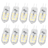 10Pcs G4 LED Bulb Brightness Dimming High Color Rendering Transparent Shell Light Bulbs for Landscape Lights DC 12V White Light - Side View