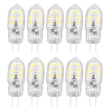 10Pcs G4 LED Bulb Brightness Dimming High Color Rendering Transparent Shell Light Bulbs for Landscape Lights DC 12V White Light - Top-Down View