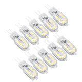 10Pcs G4 LED Bulb Brightness Dimming High Color Rendering Transparent Shell Light Bulbs for Landscape Lights DC 12V White Light