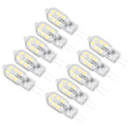 10Pcs G4 LED Bulb Brightness Dimming High Color Rendering Transparent Shell Light Bulbs for Landscape Lights DC 12V White Light