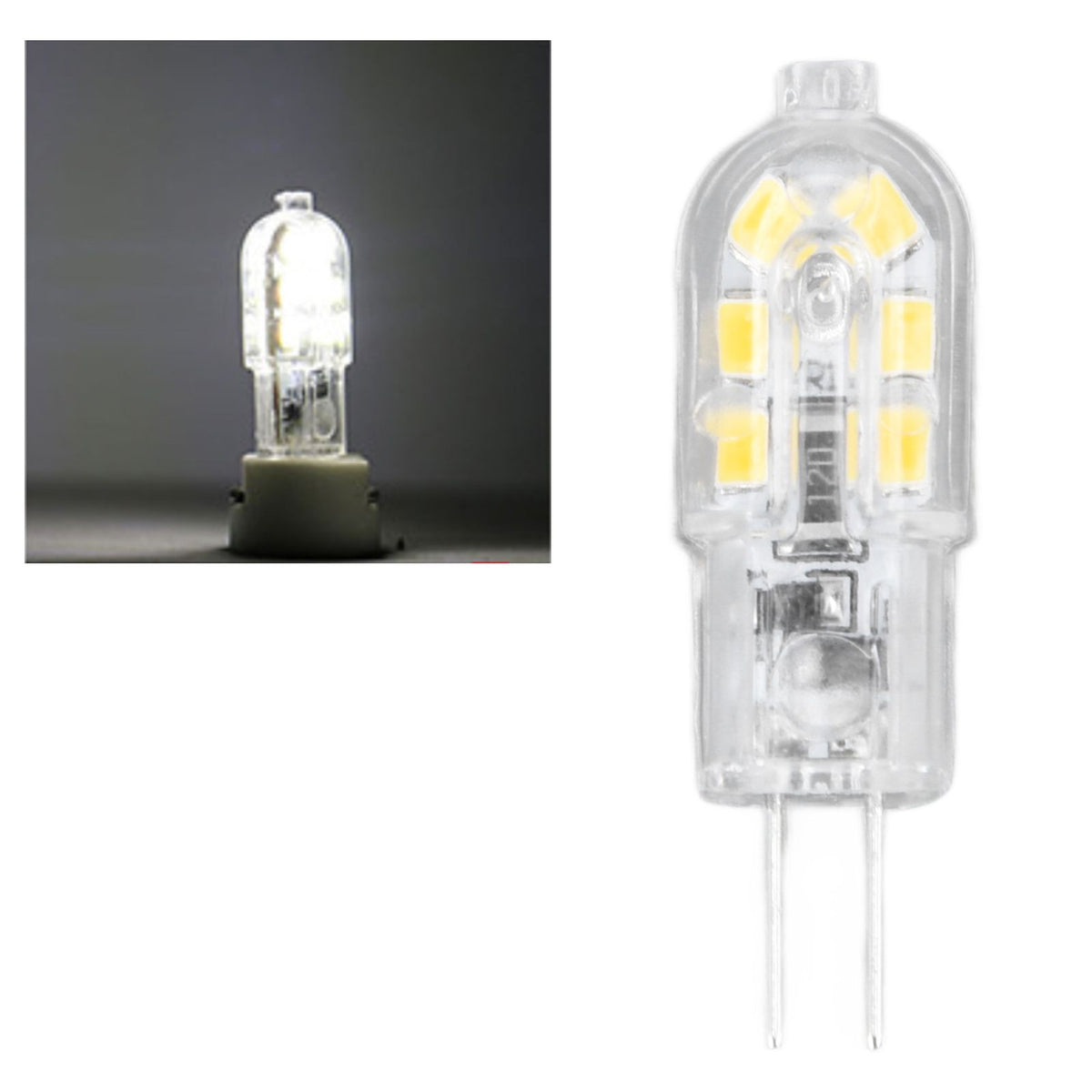 10Pcs G4 LED Bulb Brightness Dimming High Color Rendering Transparent Shell Light Bulbs for Landscape Lights DC 12V White Light