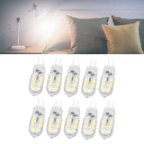 10Pcs G4 LED Bulb Brightness Dimming High Color Rendering Transparent Shell Light Bulbs for Landscape Lights DC 12V White Light