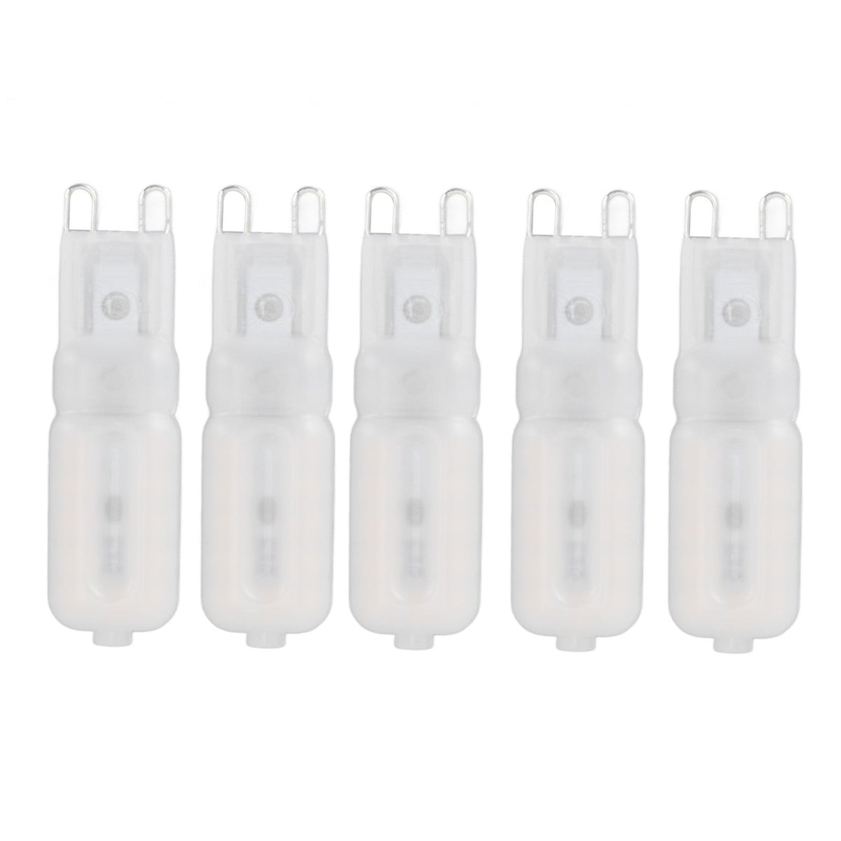 5Pcs G9 LED Bulb Brightness Dimmable High Color Rendering White Shell 22 LEDs Light Bulb for Landscape Lights AC 220V White Light