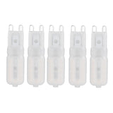 5Pcs G9 LED Bulb Brightness Dimmable High Color Rendering White Shell 22 LEDs Light Bulb for Landscape Lights AC 220V White Light