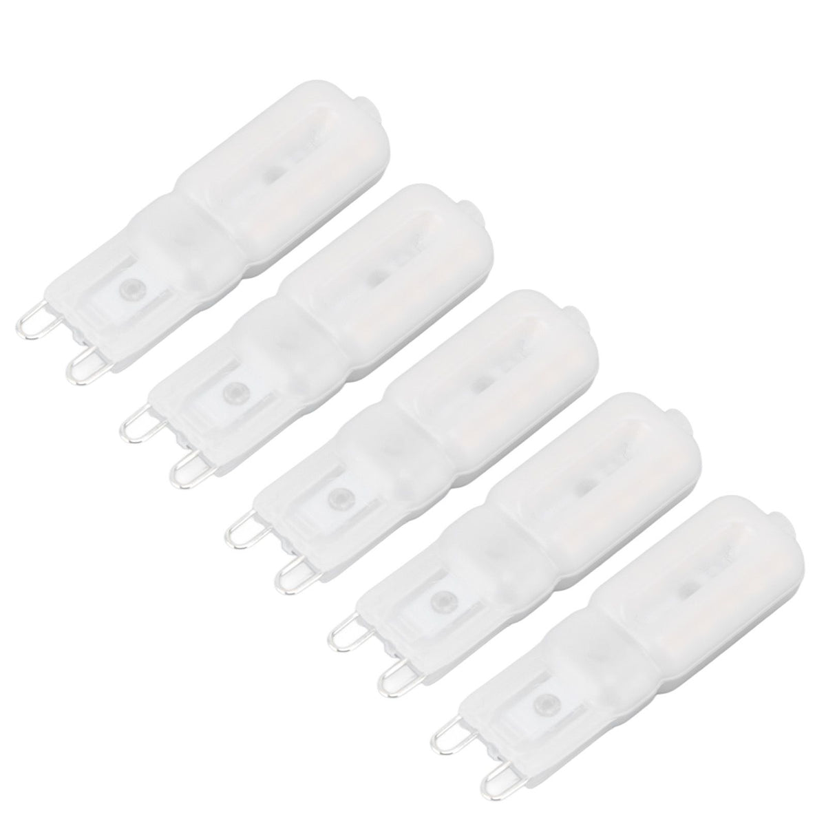 5Pcs G9 LED Bulb Brightness Dimmable High Color Rendering White Shell 22 LEDs Light Bulb for Landscape Lights AC 220V White Light