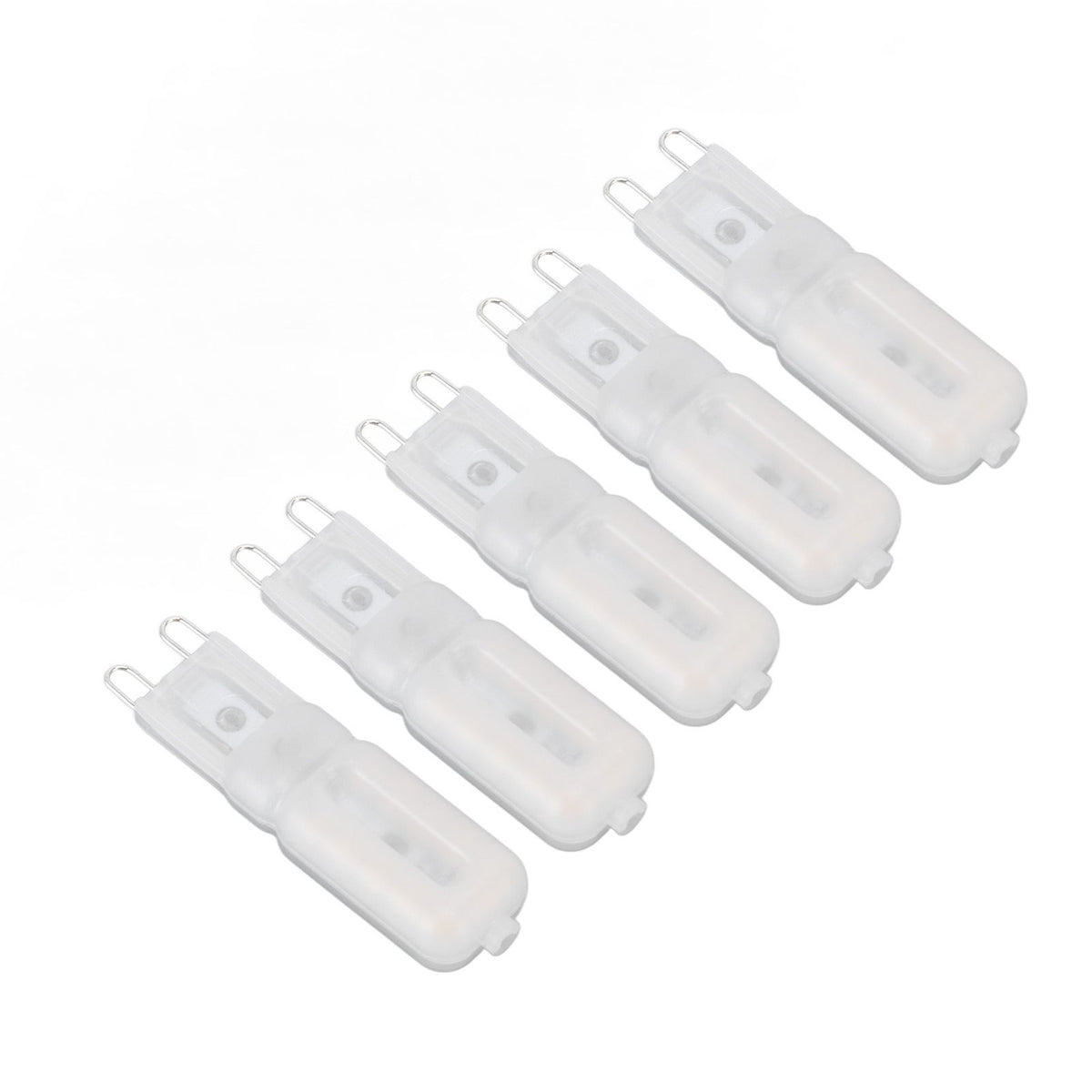 5Pcs G9 LED Bulb Brightness Dimmable High Color Rendering White Shell 22 LEDs Light Bulb for Landscape Lights AC 220V White Light