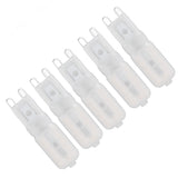 5Pcs G9 LED Bulb Brightness Dimmable High Color Rendering White Shell 22 LEDs Light Bulb for Landscape Lights AC 220V Warm Light