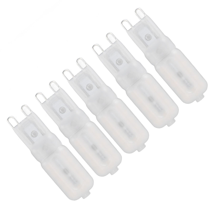 5Pcs G9 LED Bulb Brightness Dimmable High Color Rendering White Shell 22 LEDs Light Bulb for Landscape Lights AC 220V Warm Light