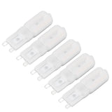 5Pcs G9 LED Bulb Brightness Dimmable High Color Rendering White Shell 22 LEDs Light Bulb for Landscape Lights AC 220V Warm Light